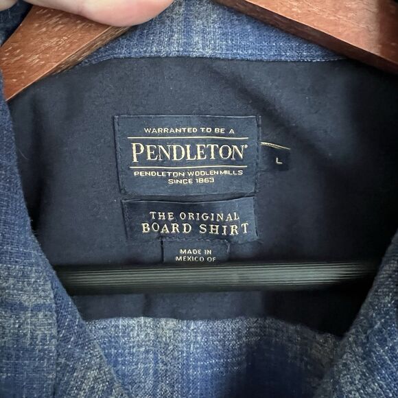 Pendleton Board Ombre Shirt In Blue Surf Size L - Picture 3 of 6